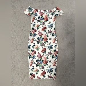 Windsor floral off the shoulder midi dress